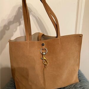 Rebecca Minkoff Tan Suede Leather Tote Bag
